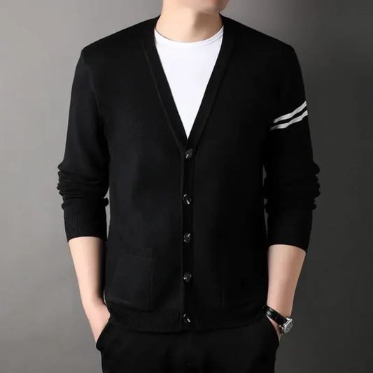 Men's V-neck cardigan